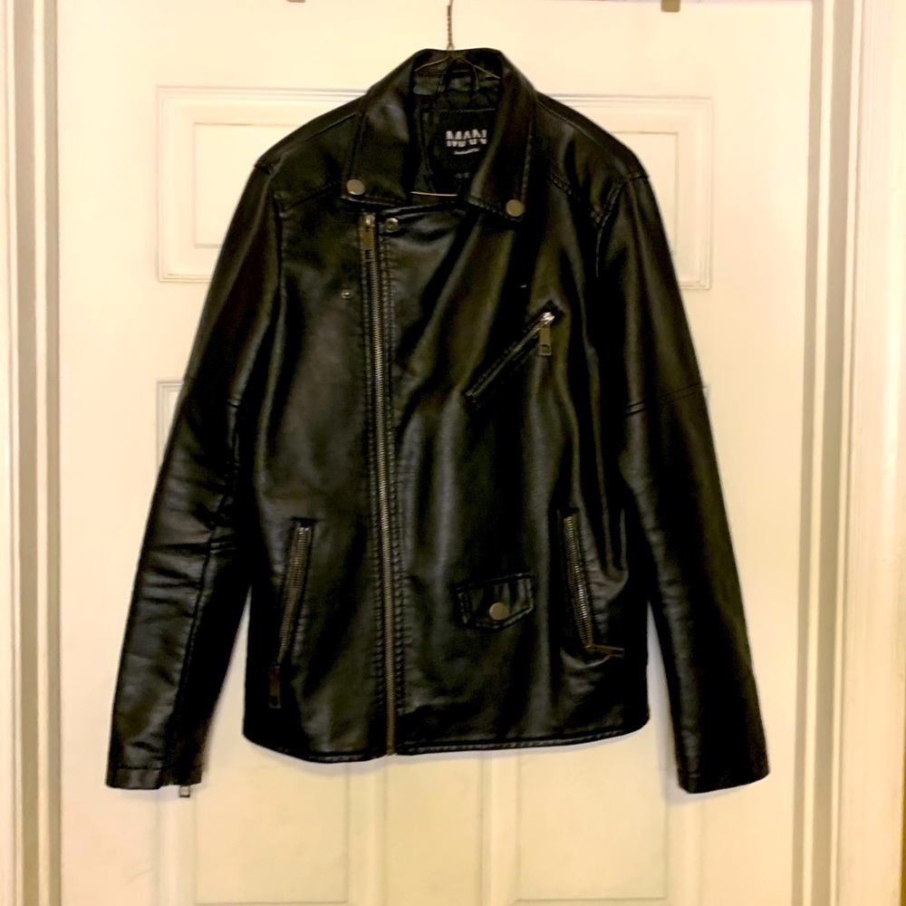 Black faux leather Moto Jacket